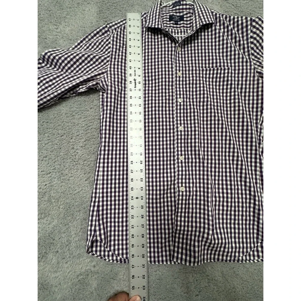 J Crew Shirt Mens‎ Large CHECK Long Sleeve Button Up 80s 2 Ply Thompson